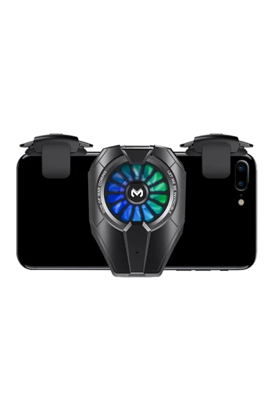 DL06 RGB Radyatör Telefon Soğutucu Fan - Siyah-(5796) - Resim 3