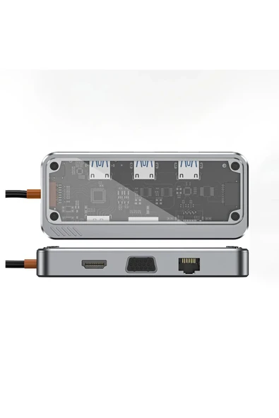 Dönüştürücü 10in1 Hub SW10V - Gri-(5796) ürün görseli 1