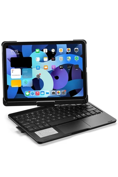iPad Pro 11 (2021) Kılıf Magic Dönen Klavyeli Tablet Kılıf - Siyah-(5796) - Resim 4