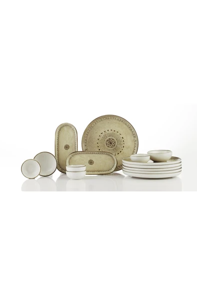 Traces of Roots 14 Parça 6 Kişilik Kahvaltı Takımı - Resim 2