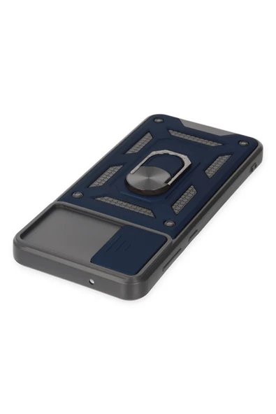 Samsung Galaxy A04 Kılıf Pars Lens Yüzüklü Silikon - Lacivert-(5796) - Resim 4