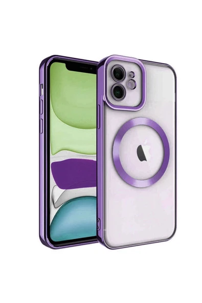 iPhone 12 Kılıf Kross Magneticsafe Kapak - Mor-(5796) ürün görseli 1