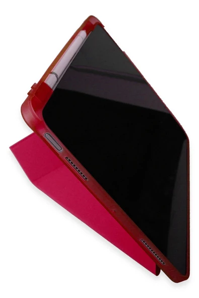 Xiaomi Pad 6 Kılıf Kalemlikli Mars Tablet Kılıfı - Kırmızı-(5796) - Resim 5