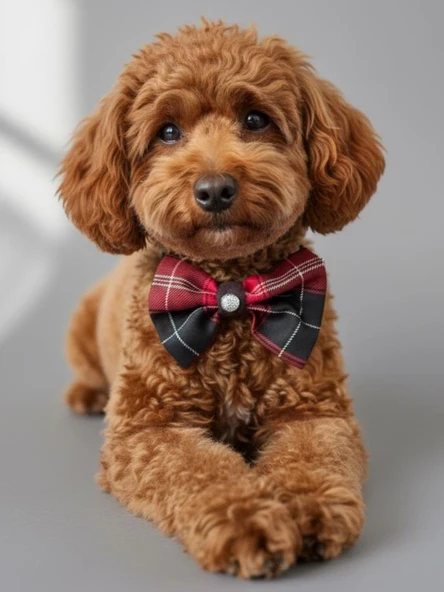 Aristokrat Ekose Silver Köpek Papyonu Tasma Yılbaşı - Resim 2