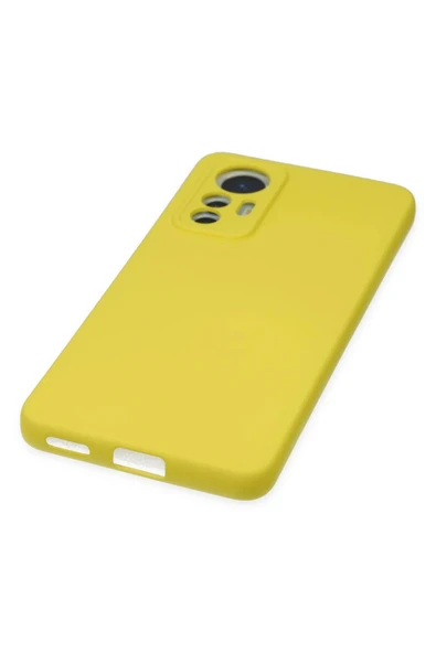 Xiaomi Mi 12 Lite Kılıf Nano içi Kadife Silikon - Sarı-(5796) - Resim 5