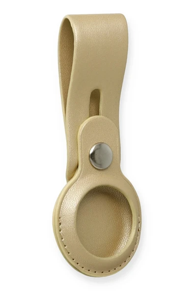 Airtag Askılı Deri Kılıf - Gold-(5796) ürün görseli 1