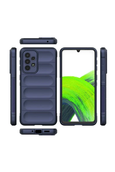 Samsung Galaxy A33 5G Kılıf Optimum Silikon - Lacivert-(5796) - Resim 3