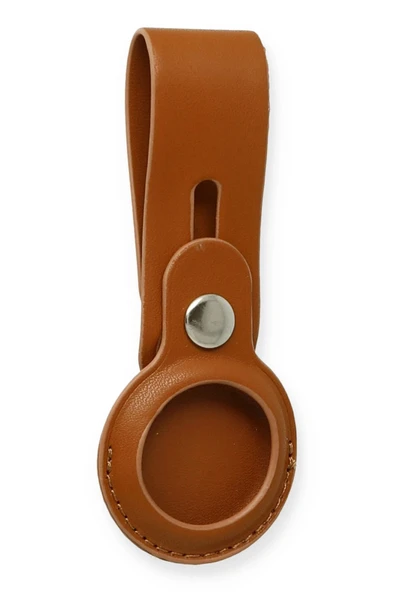 Airtag Askılı Deri Kılıf - Taba-(5796) ürün görseli 1