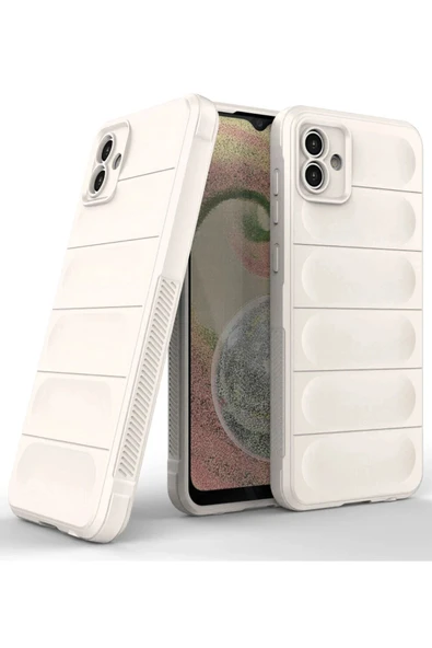 Samsung Galaxy A04 Kılıf Optimum Silikon - Krem-(5796) - Resim 2