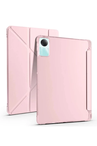 Xiaomi Redmi Pad SE 4G Kılıf Kalemlikli Mars Tablet Kılıfı - Rose Gold-(5796) ürün görseli 1