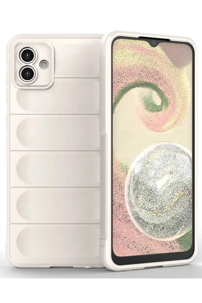 Samsung Galaxy A04 Kılıf Optimum Silikon - Krem-(5796) ürün görseli 1