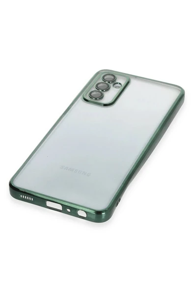 Samsung Galaxy M23 Kılıf Lensli Silikon - Yeşil-(5796) - Resim 4