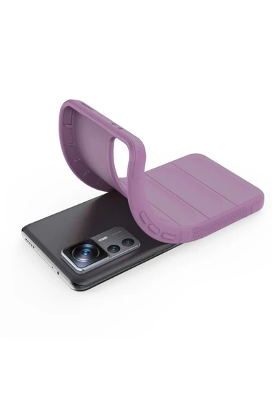 Xiaomi Mi 12T Pro Kılıf Optimum Silikon - Mor-(5796) - Resim 4