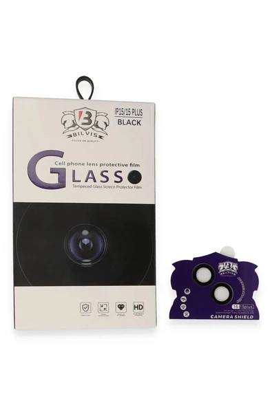 iPhone 15 Bilvis Titan Kamera Lens - Siyah-(5796) ürün görseli 1