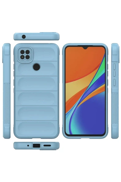 Xiaomi Redmi 9C Kılıf Optimum Silikon - Sky Blue-(5796) - Resim 3