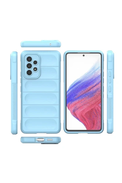 Samsung Galaxy A53 5G Kılıf Optimum Silikon - Sky Blue-(5796) - Resim 3