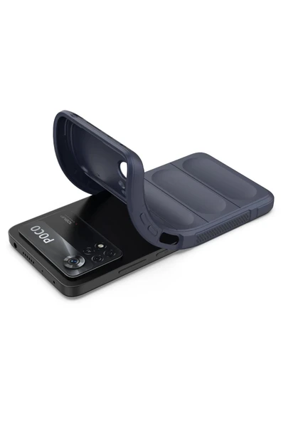 Xiaomi Poco X4 Pro 5G Kılıf Optimum Silikon - Lacivert-(5796) - Resim 4