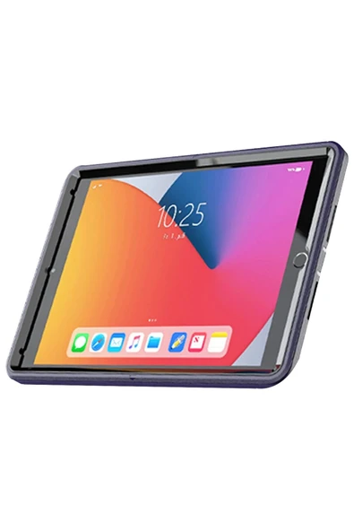iPad 10.2 (7.nesil) Kılıf Hand Strap Tablet Kılıfı - Lacivert-(5796) - Resim 3