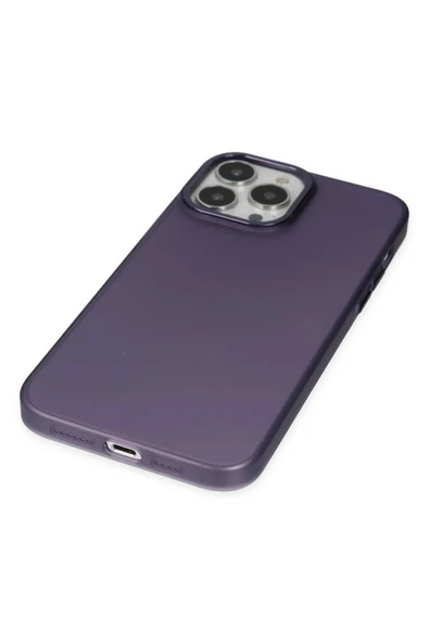 iPhone 13 Pro Kılıf Modos Metal Kapak - Derin Mor-(5796) - Resim 4