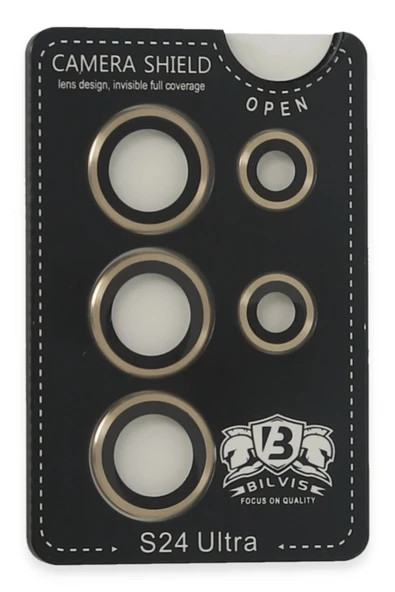 Samsung Galaxy S24 Ultra Bilvis Titan Kamera Lens - Gold-(5796) - Resim 2