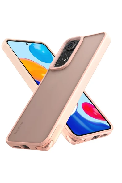 Xiaomi Redmi Note 11 Kılıf Elegant Kapak - Pudra-(5796) ürün görseli 1