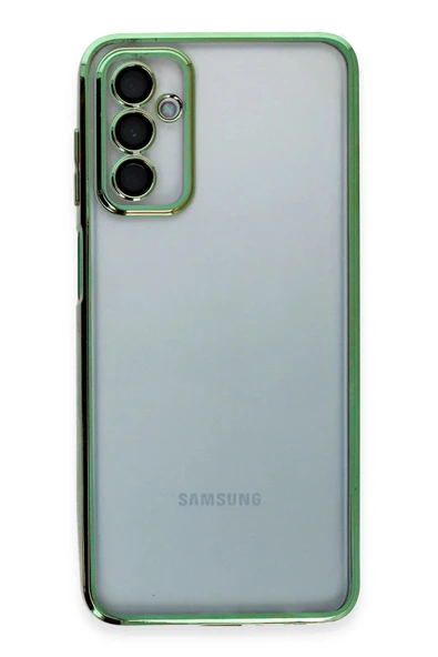 Samsung Galaxy M23 Kılıf Lensli Silikon - Yeşil-(5796) - Resim 2
