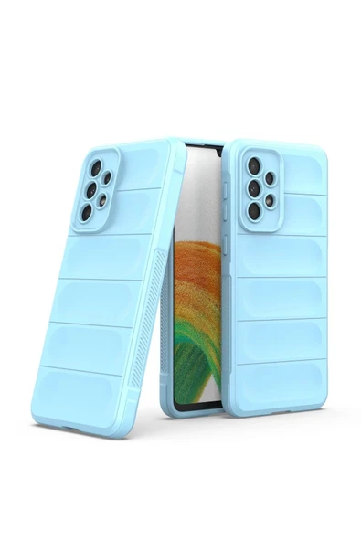 Samsung Galaxy A33 5G Kılıf Optimum Silikon - Sky Blue-(5796) - Resim 2