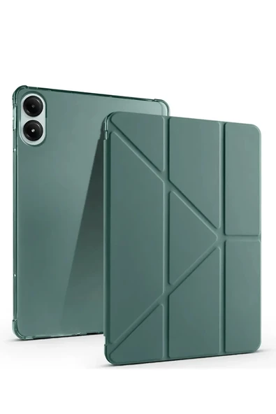 Xiaomi Redmi Pad SE 4G Kılıf Kalemlikli Mars Tablet Kılıfı - Koyu Yeşil-(5796) ürün görseli 1