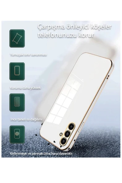 Samsung Galaxy A56 Kılıf Volet Silikon - Beyaz-(5796) ürün görseli 1