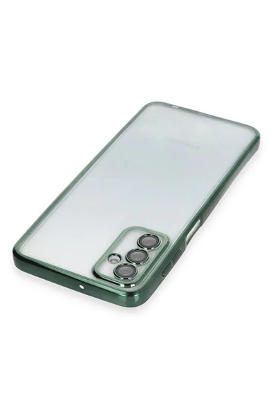 Samsung Galaxy M23 Kılıf Lensli Silikon - Yeşil-(5796) - Resim 3