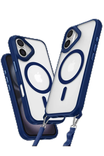 iPhone 16 Plus Kılıf Enka Magsafe Silikon Kılıf - Lacivert-(5796) ürün görseli 1