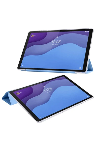 Lenovo M10 HD X306F Kılıf Tablet Smart Kılıf - Mavi-(5796) - Resim 2