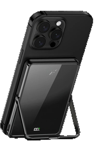 PW580 5.000 mAh 20W Type-C 15W Kablosuz Şarj 3W Saat Şarj ve 5W Kulaklık Şarj Destekli PD Hızlı Şarj Magsafe Powerbank - Siyah-(5796) ürün görseli 1