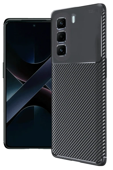 İnfinix Hot 50 Pro Plus 4G Auto Focus Karbon Kapak - Siyah-(5796) - Resim 3