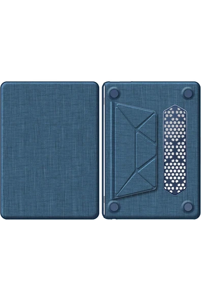 Macbook Air 15 2023 Macbook Kumaş Kapak - Lacivert-(5796) - Resim 2