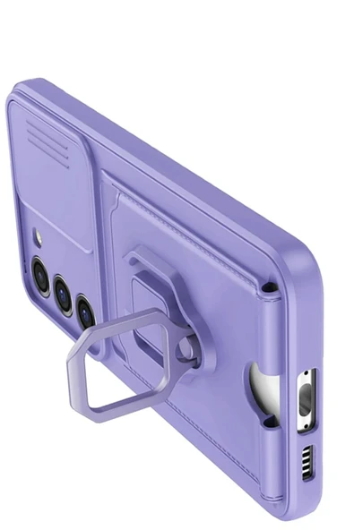 Samsung Galaxy S25 Plus Kılıf Zuma Kartvizitli Yüzüklü Silikon - Pembe-(5796) - Resim 2