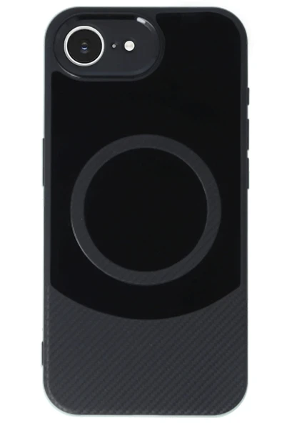 iPhone 16E Kılıf Maya Karbon Kapak - Siyah-(5796) ürün görseli 1