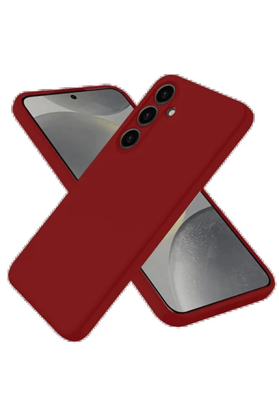 Samsung Galaxy S25 Kılıf Nano içi Kadife Silikon - Kırmızı-(5796) ürün görseli 1