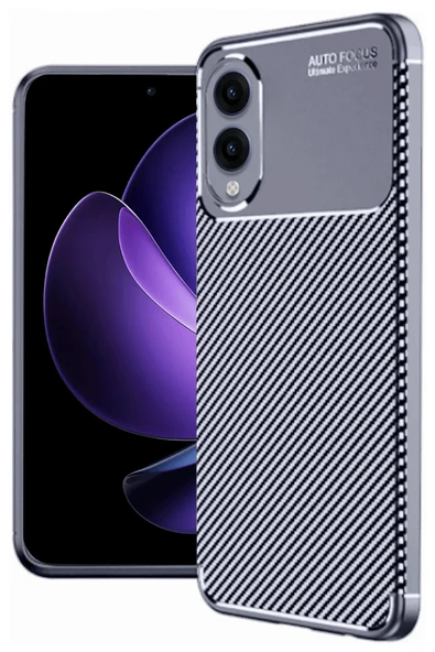 Samsung Galaxy S25 Edge Kılıf Auto Focus Karbon Kapak - Lacivert-(5796) ürün görseli 1