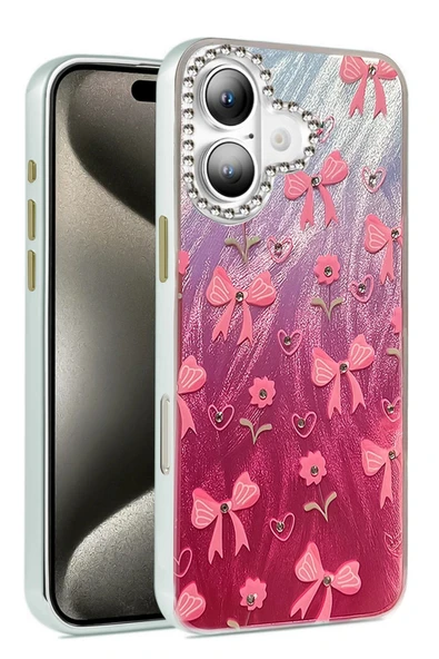 iPhone 16 Plus Kılıf Blade Aynalı Desenli Kapak - Desen 3-(5796) - Resim 2