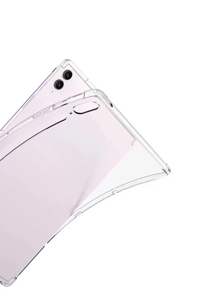 Samsung Galaxy Tab S10 FE Plus 13.1 Kılıf Anti Şeffaf Tablet Silikon - Şeffaf-(5796) - Resim 3