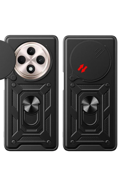 Xiaomi Redmi 14C Kılıf Pars Lens Yüzüklü Silikon - Yeşil-(5796) - Resim 2