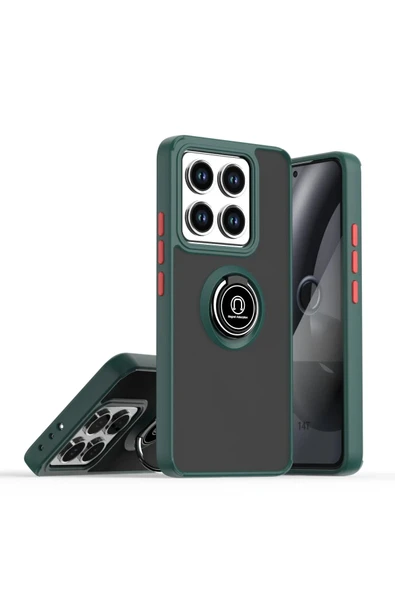 Xiaomi Mi 15 Pro Kılıf Montreal Yüzüklü Silikon Kapak - Yeşil-(5796) - Resim 3