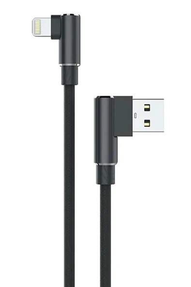USB to Lightning 3M 2.4A Kablo - Siyah-(5796) ürün görseli 1
