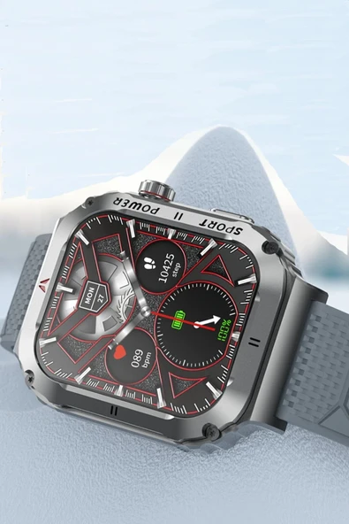 OD3 2.1 inç IPS Ekran IP68 Su Geçirmez Konuşma ve NFC Özellikli Akıllı Saat - Gümüş-(5796) - Resim 2