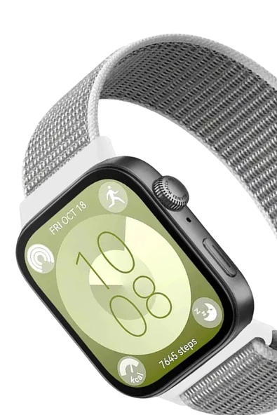 Huawei Fit 4 Hasırlı Cırtcırtlı Kordon - Beyaz-(5796) - Resim 2