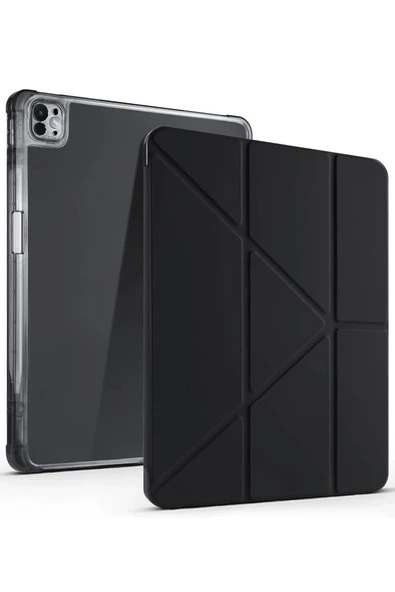 iPad Air 13 (2024) Kılıf Kalemlikli Mars Tablet Kılıfı - Siyah-(5796) ürün görseli 1