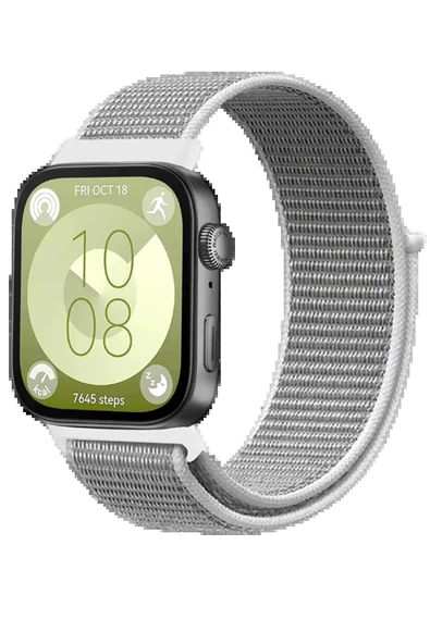 Huawei Fit 4 Hasırlı Cırtcırtlı Kordon - Beyaz-(5796) ürün görseli 1