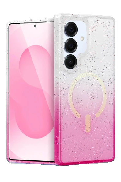 Samsung Galaxy S25 Pummel Shiny Magsafe Kapak - Pembe-(5796) ürün görseli 1