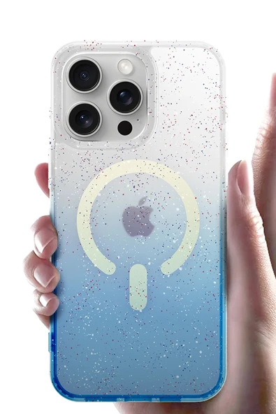 Apple iPhone 16 Pro Max Pummel Shiny Magsafe Kapak - Gold-(5796) - Resim 4